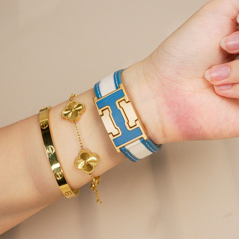 Lychee Leather Strap For Apple Watch