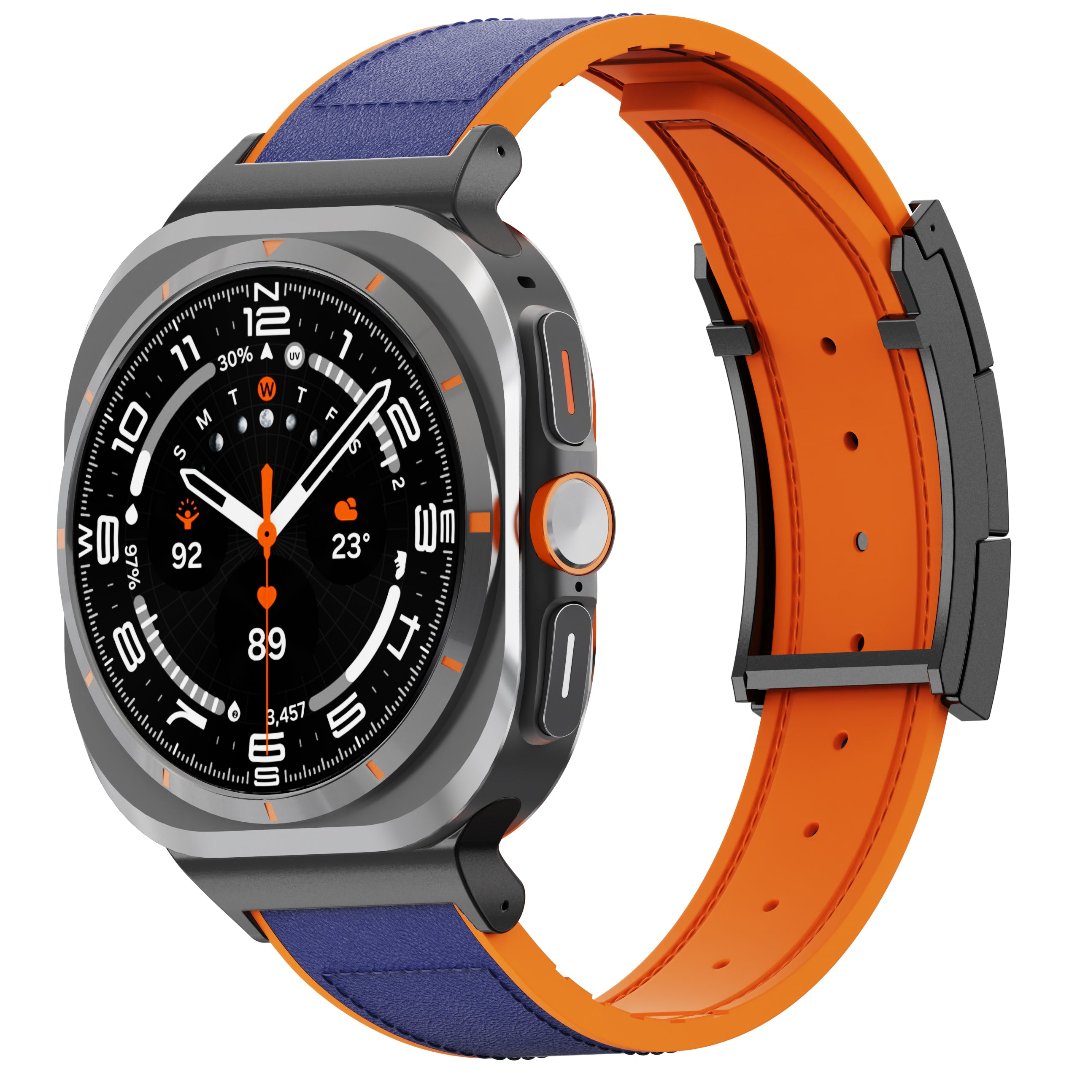 Correa de cuero para reloj festiva para Galaxy Ultra