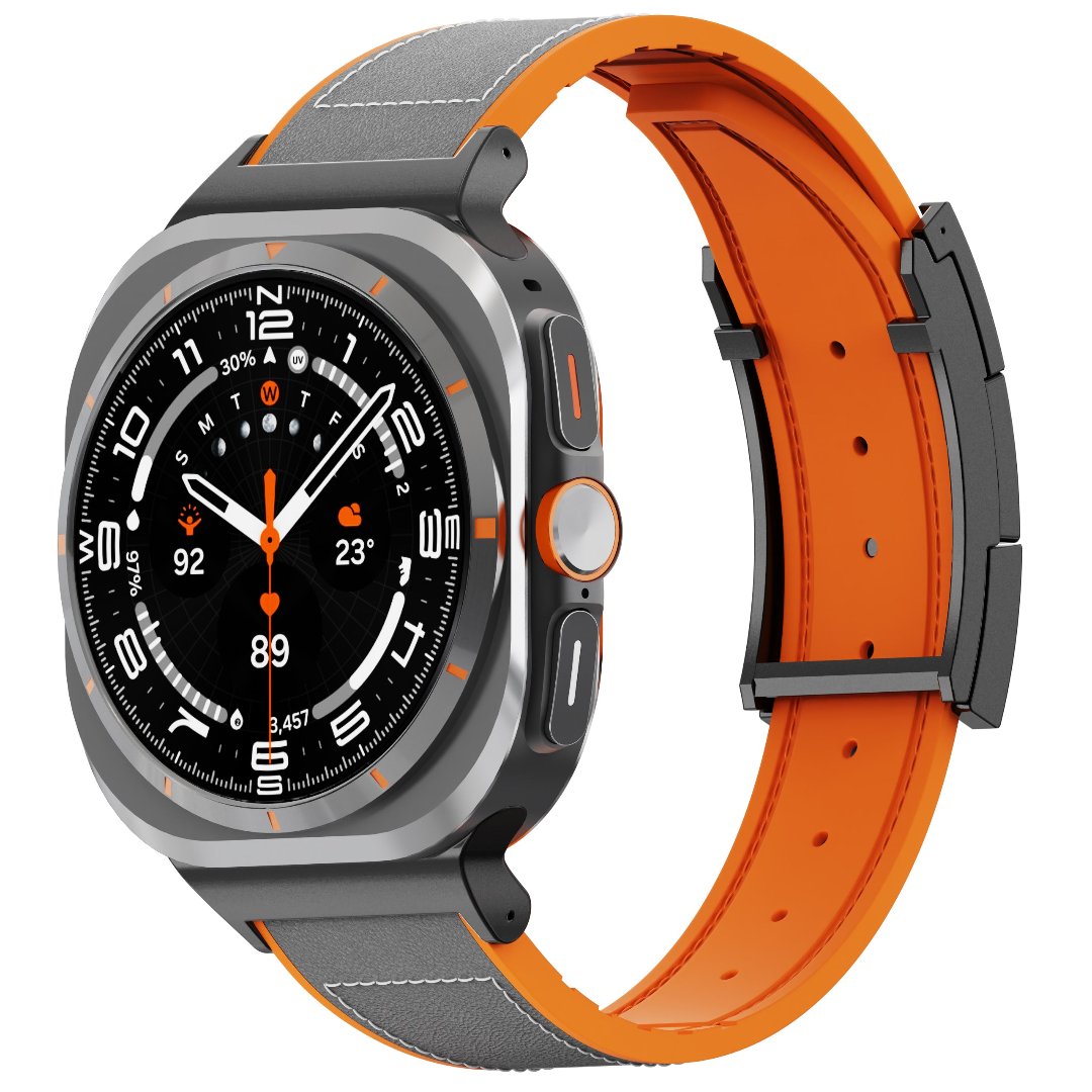 Correa de cuero para reloj festiva para Galaxy Ultra