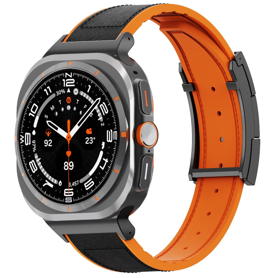 Correa de cuero para reloj festiva para Galaxy Ultra