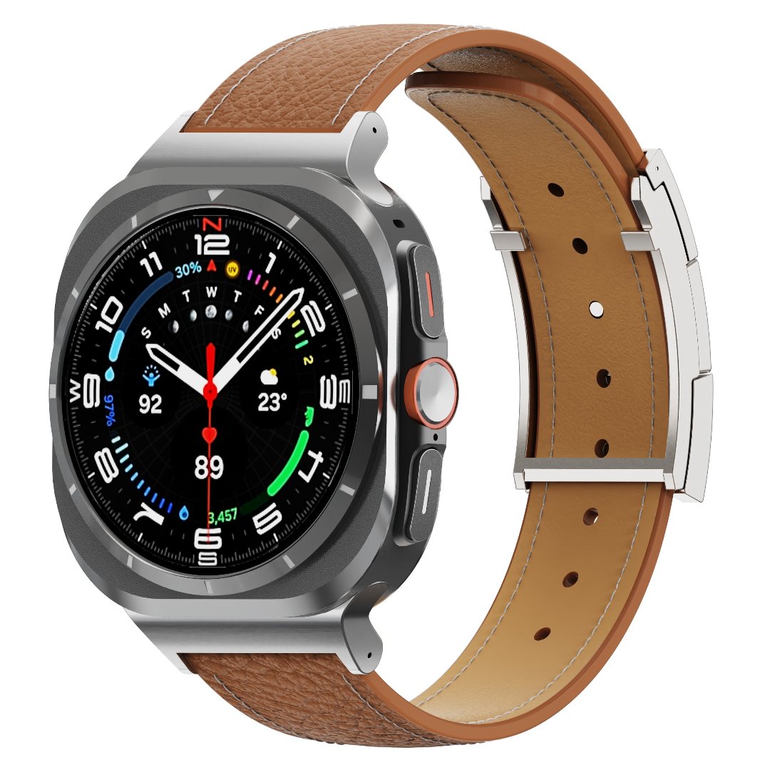Correa de cuero para reloj festiva para Galaxy Ultra