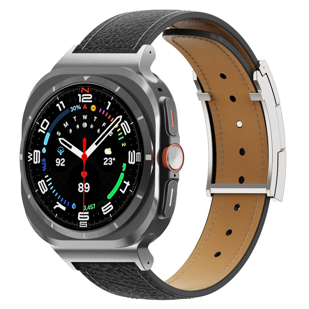 Correa de cuero para reloj festiva para Galaxy Ultra