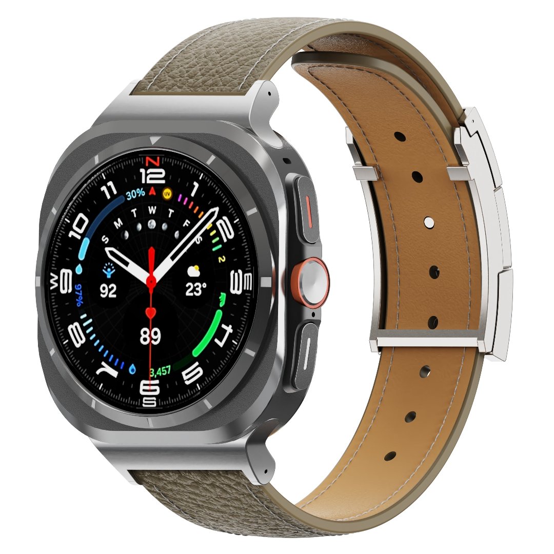 Correa de cuero para reloj festiva para Galaxy Ultra