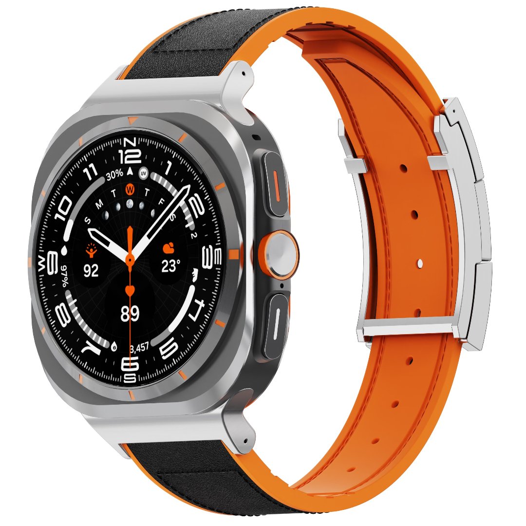 Correa de cuero para reloj festiva para Galaxy Ultra