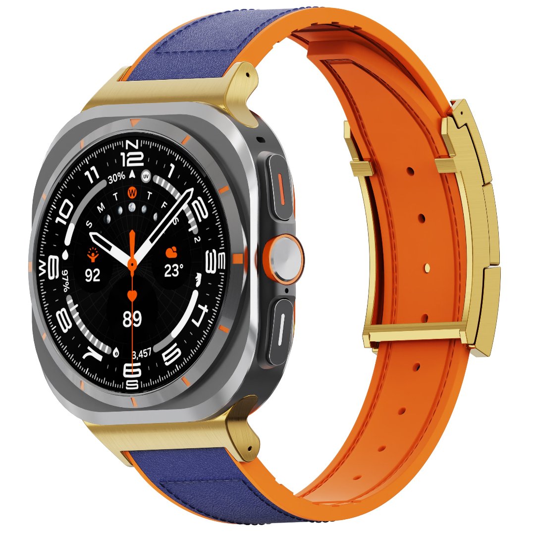 Correa de cuero para reloj festiva para Galaxy Ultra