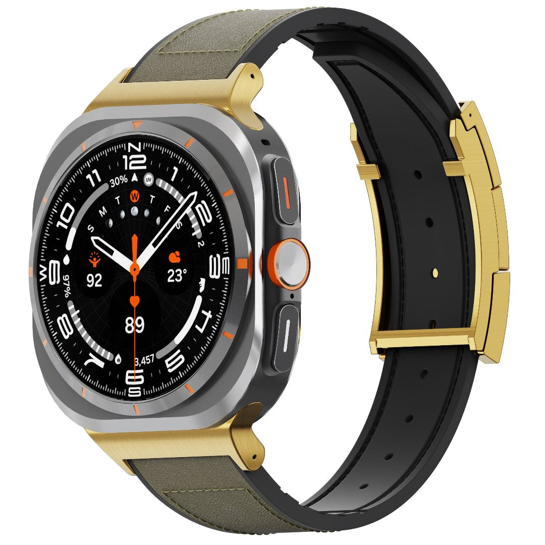 Correa de cuero para reloj festiva para Galaxy Ultra