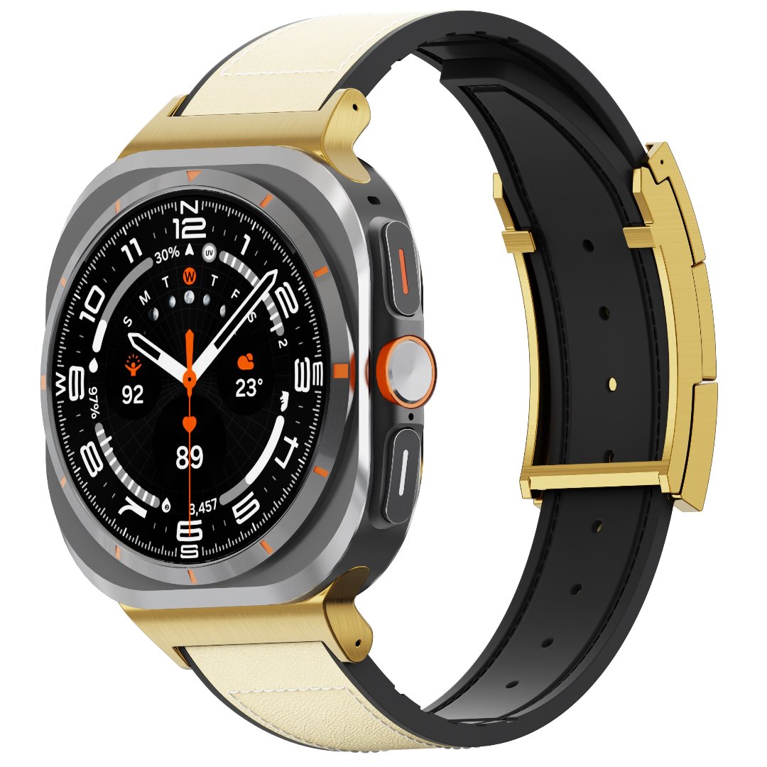 Correa de cuero para reloj festiva para Galaxy Ultra