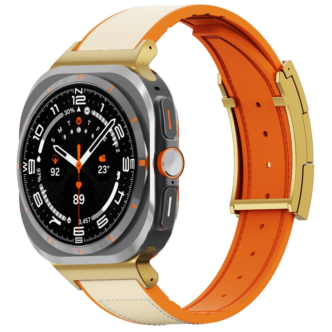 Correa de cuero para reloj festiva para Galaxy Ultra
