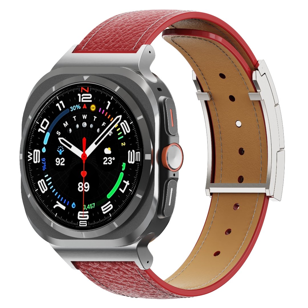 Correa de cuero para reloj festiva para Galaxy Ultra