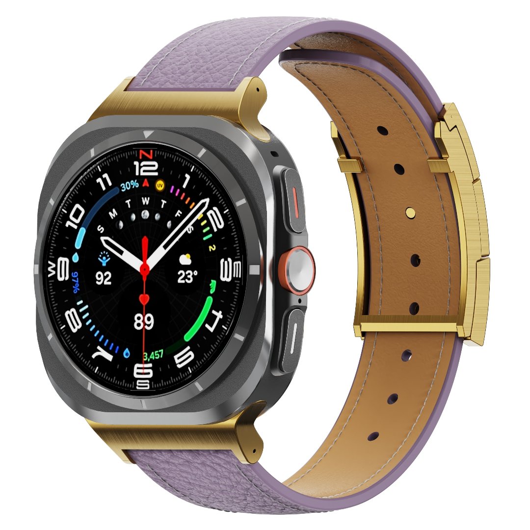 Correa de cuero para reloj festiva para Galaxy Ultra