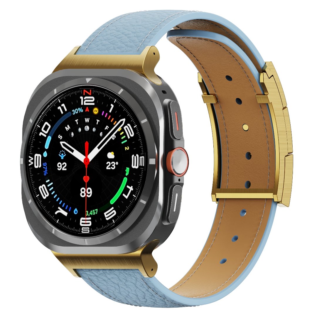 Correa de cuero para reloj festiva para Galaxy Ultra