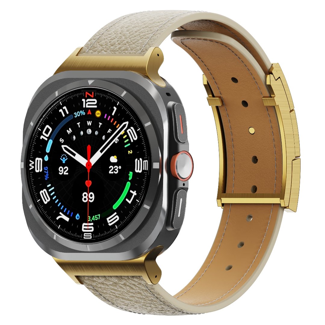 Correa de cuero para reloj festiva para Galaxy Ultra