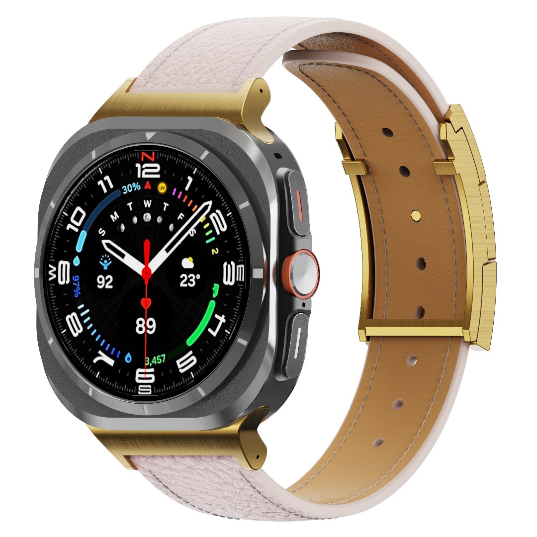 Correa de cuero para reloj festiva para Galaxy Ultra