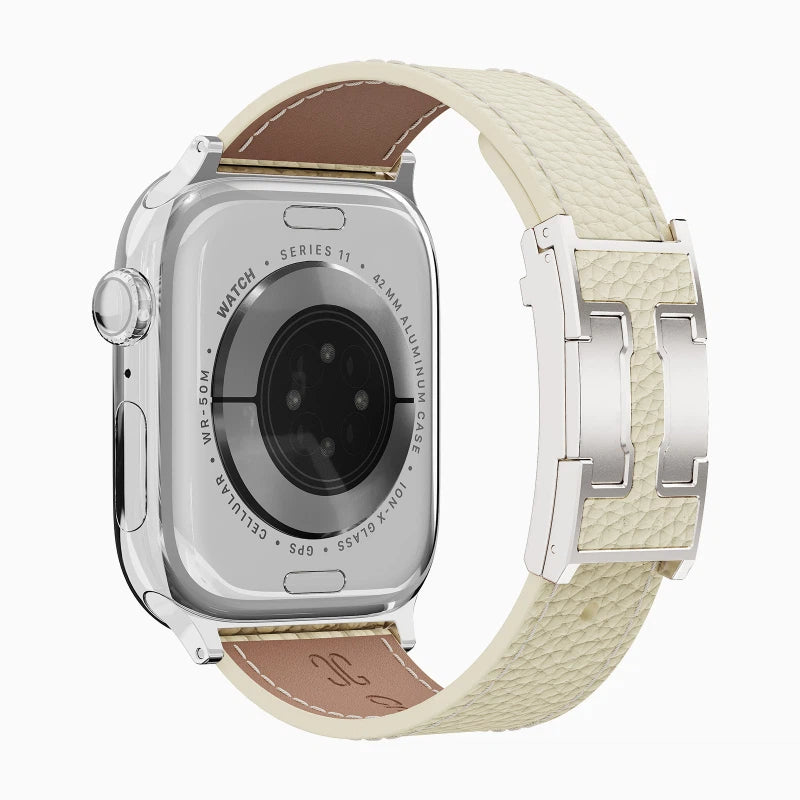 Lychee Leather Strap For Apple Watch
