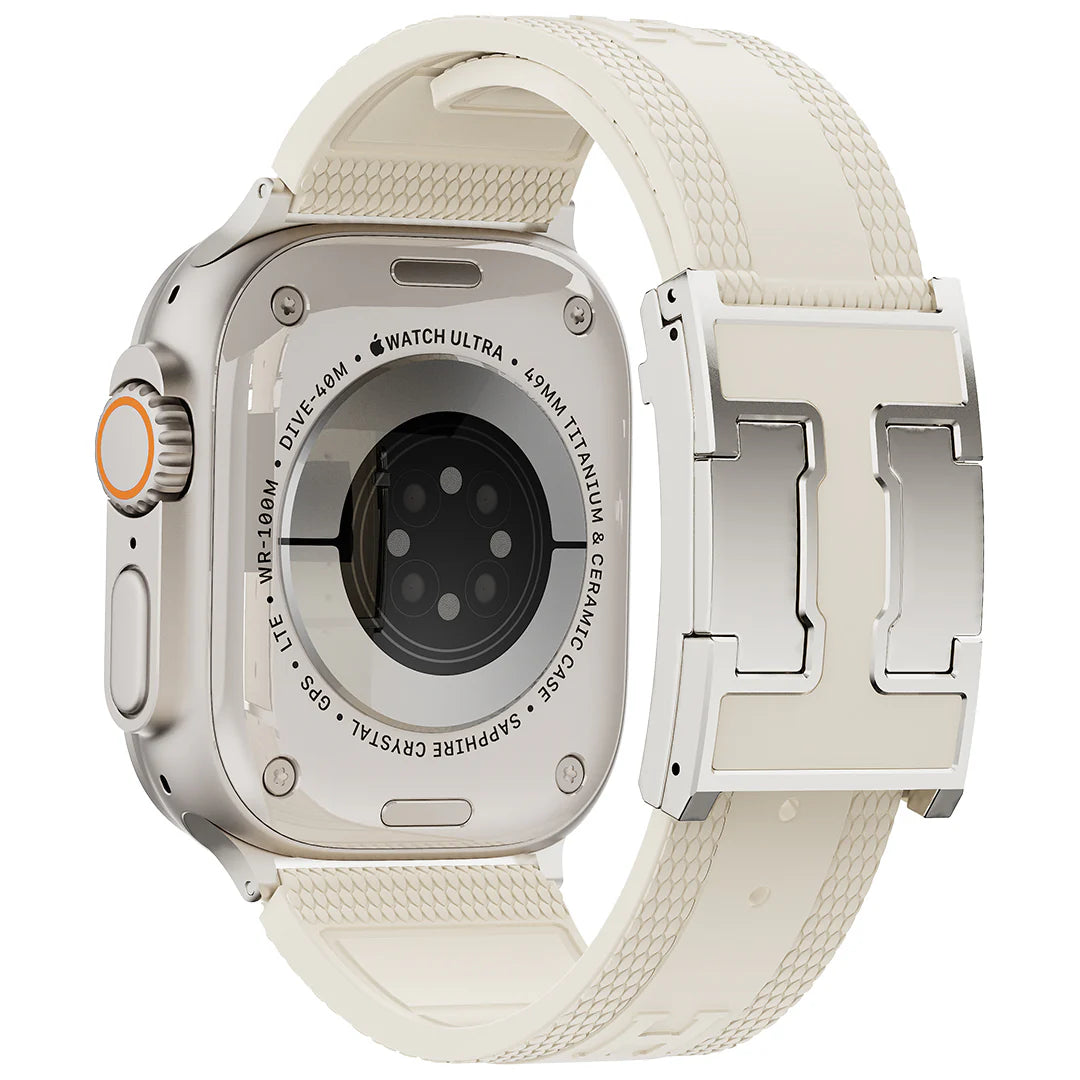 Silicone Magnetic Buckle Band For Apple Watch