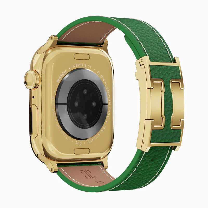 Lychee Leather Strap For Apple Watch