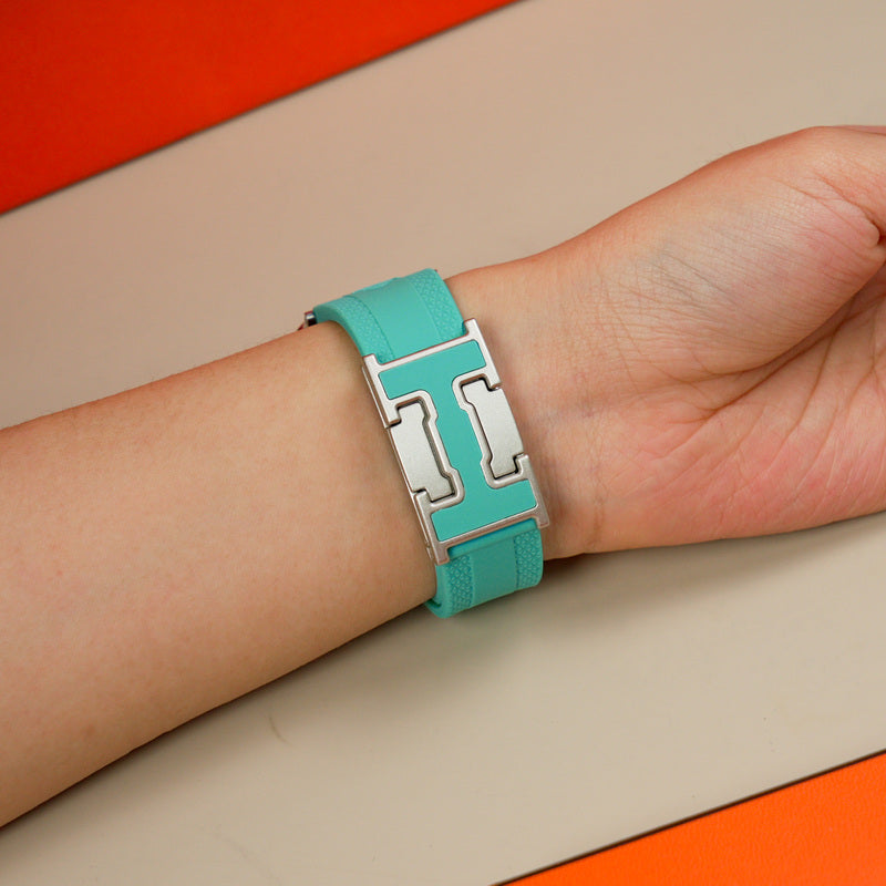 Silicone Magnetic Buckle Band For Apple Watch