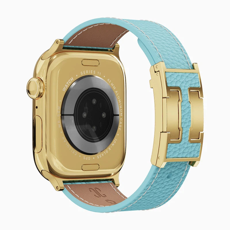 Lychee Leather Strap For Apple Watch