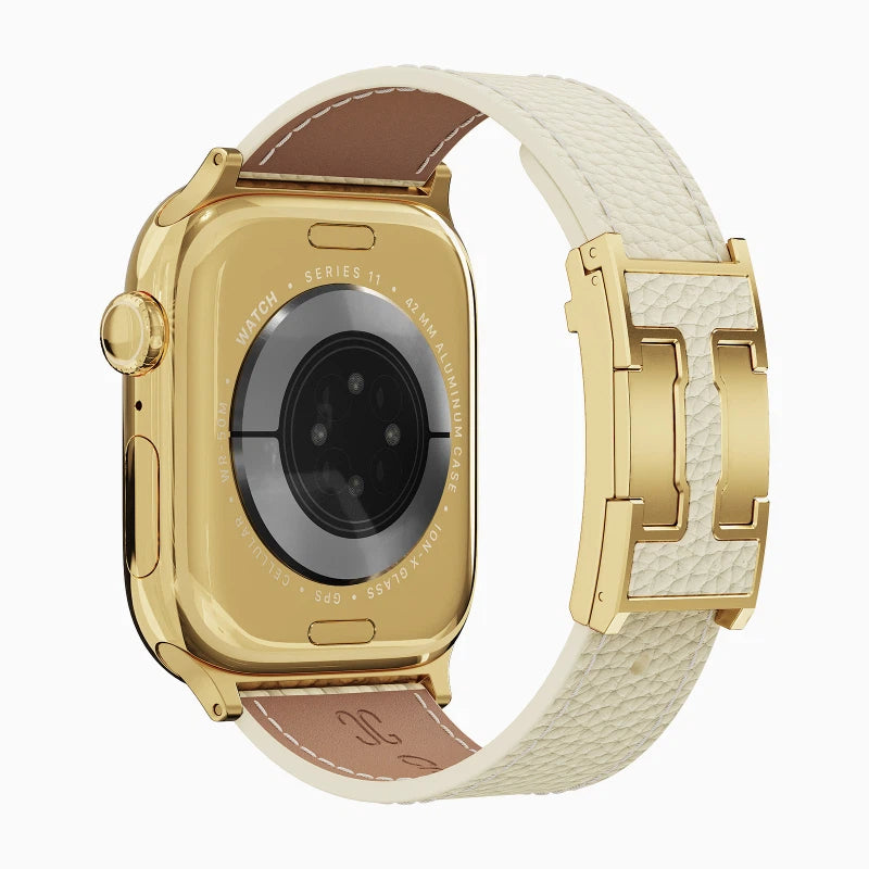 Lychee Leather Strap For Apple Watch