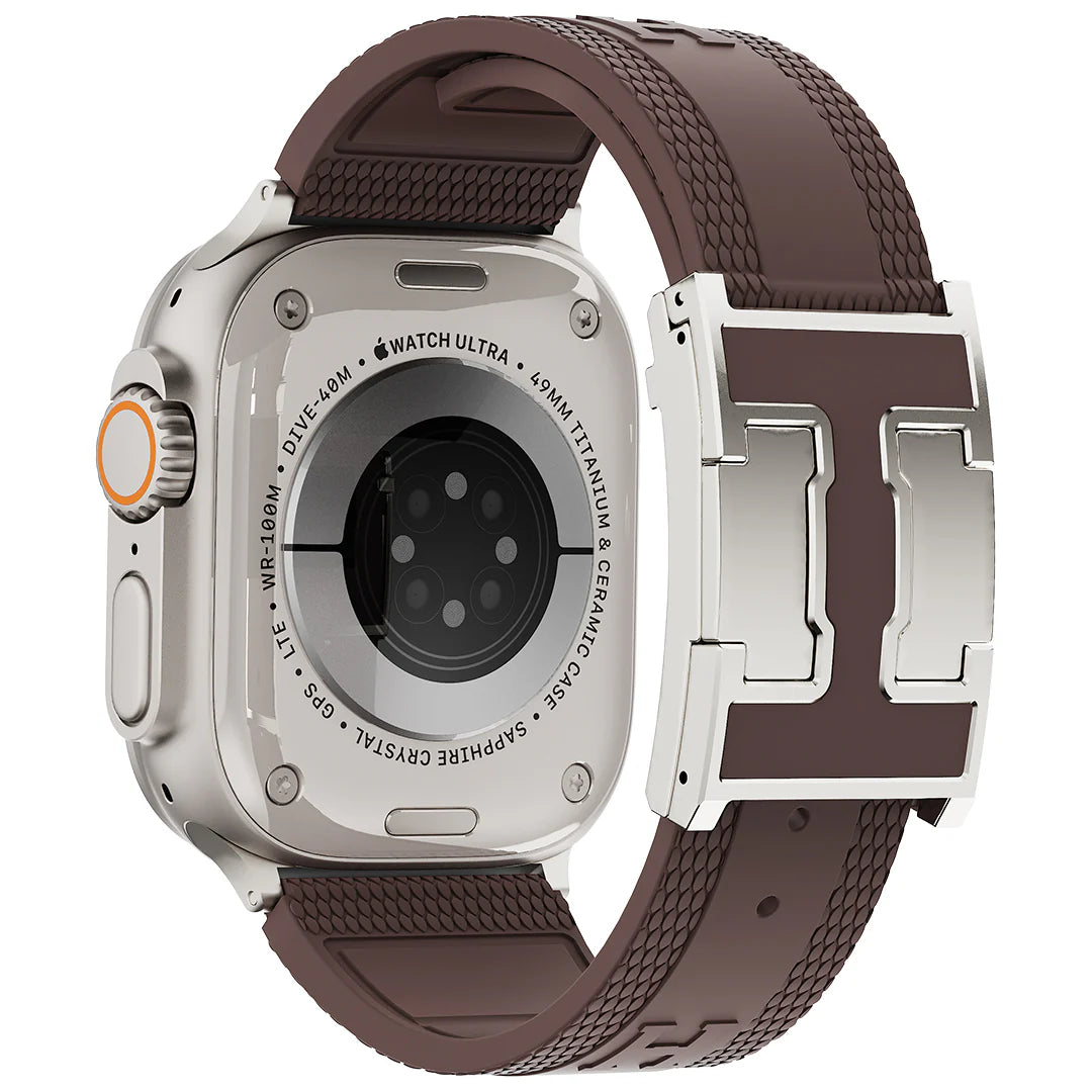 Silicone Magnetic Buckle Band For Apple Watch