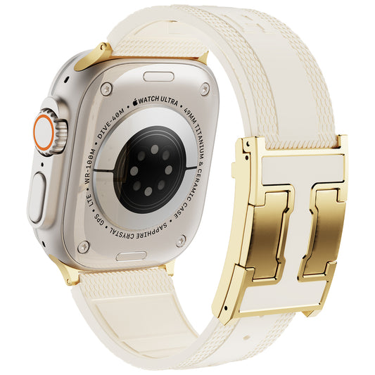 Silicone Magnetic Buckle Band For Apple Watch