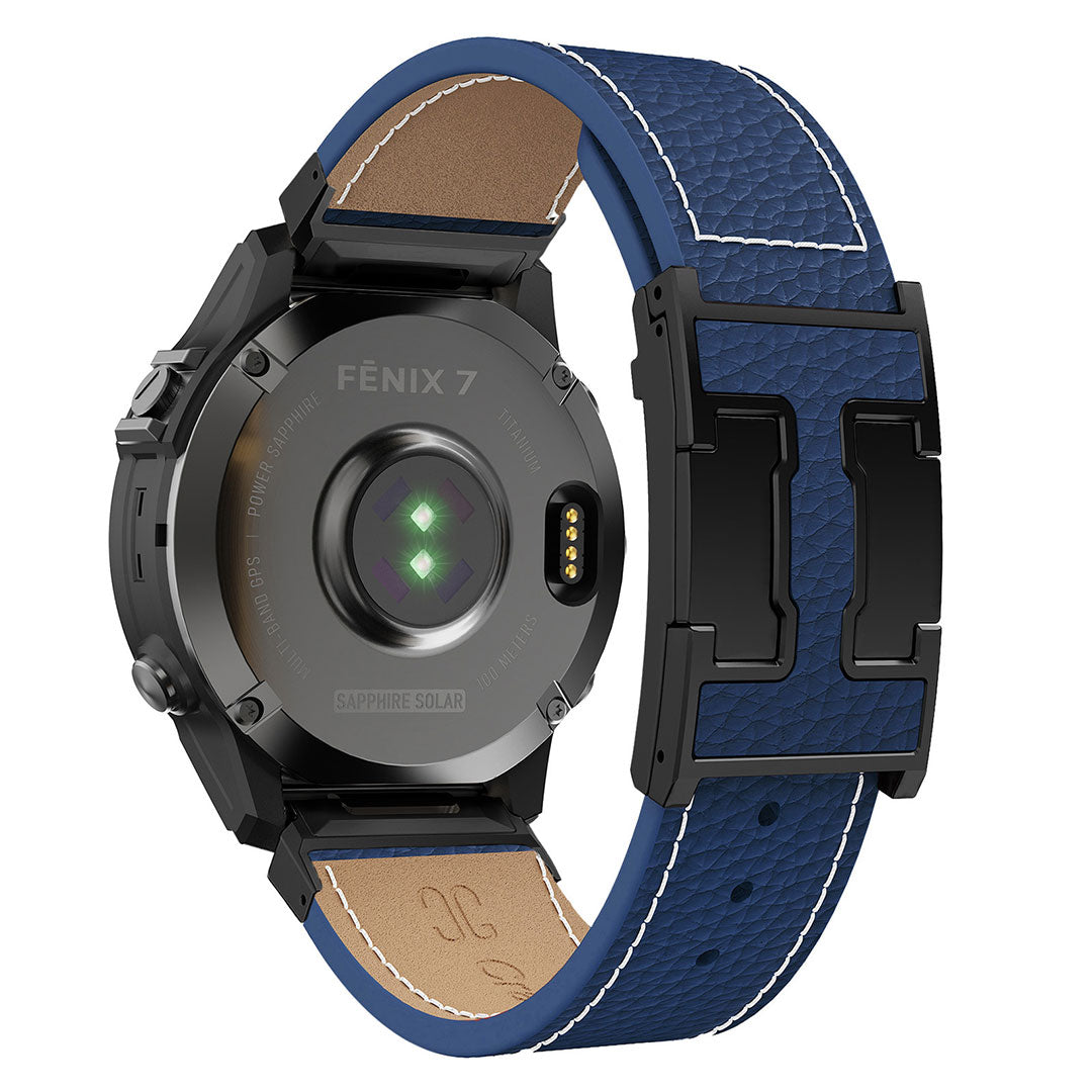 Pebbled Leather Holiday Band for Garmin Watch