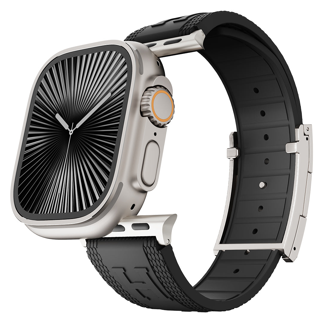 Silicone Magnetic Buckle Band For Apple Watch