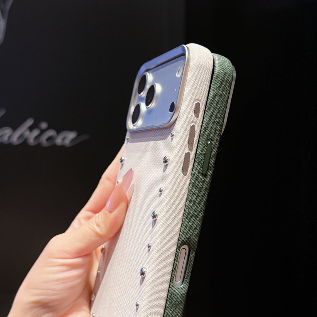 Signature Studded Fabric Case for iPhone