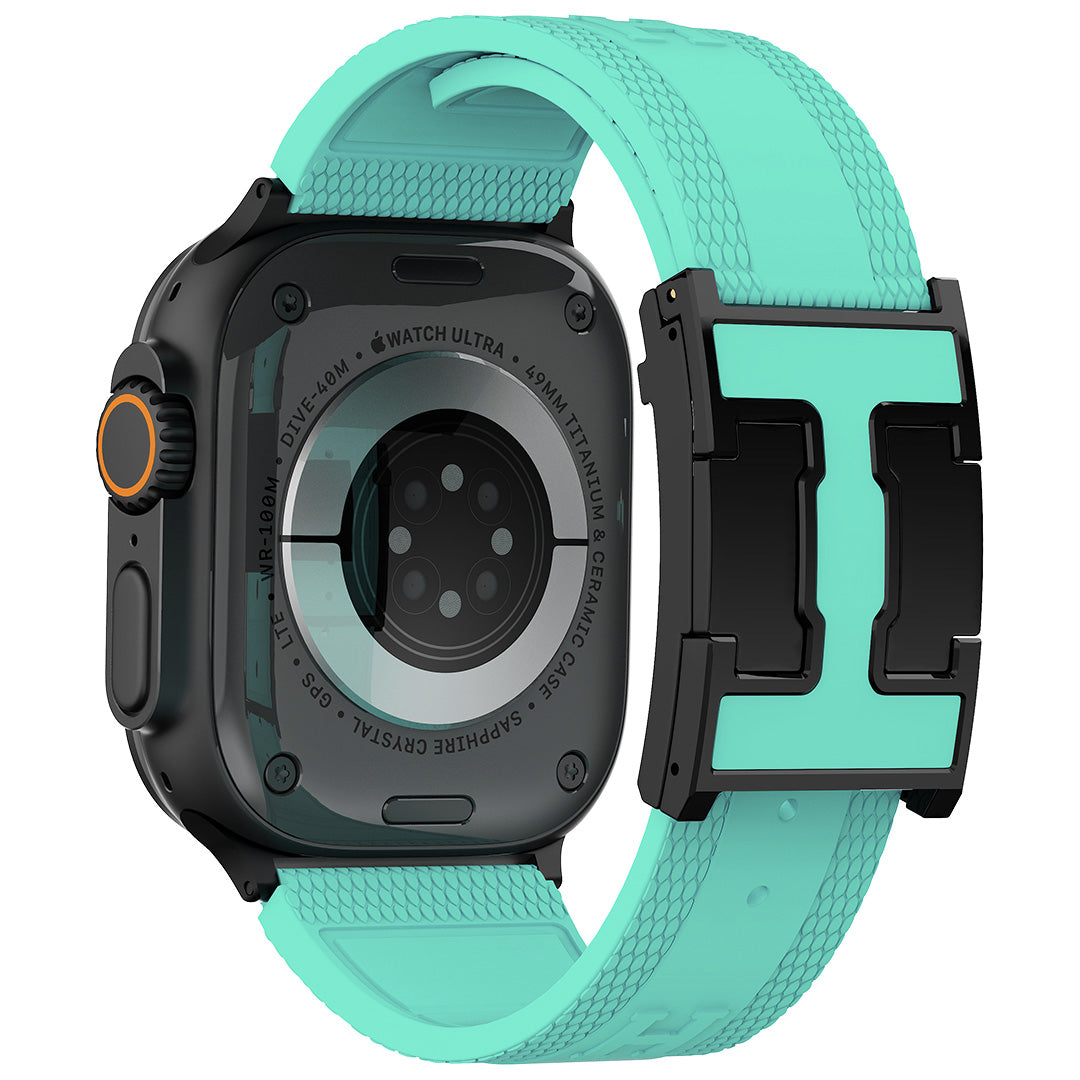 Silicone Magnetic Buckle Band For Apple Watch