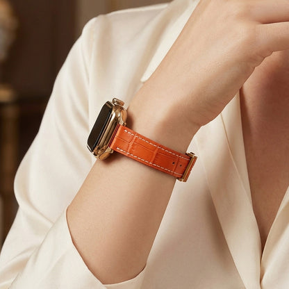 Mini Alligator Leather Strap For Apple Watch