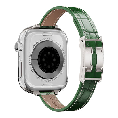 Mini Alligator Leather Strap For Apple Watch
