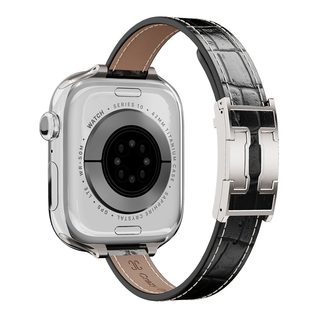 Mini Alligator Leather Strap For Apple Watch