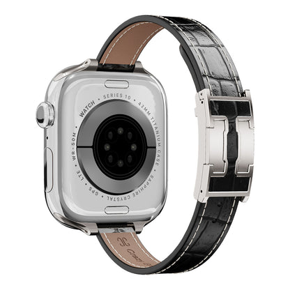 Mini Alligator Leather Strap For Apple Watch