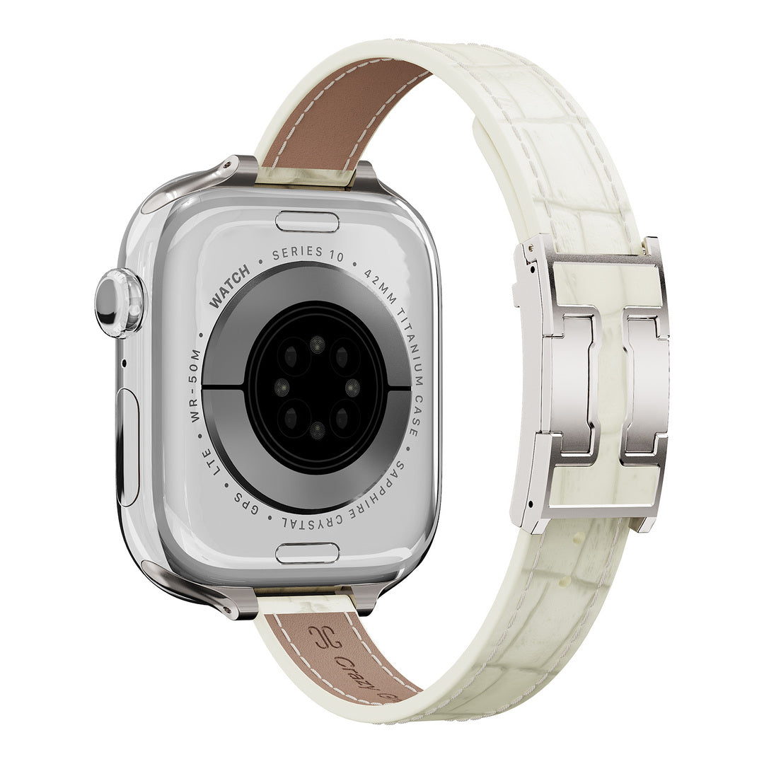 Mini Alligator Leather Strap For Apple Watch