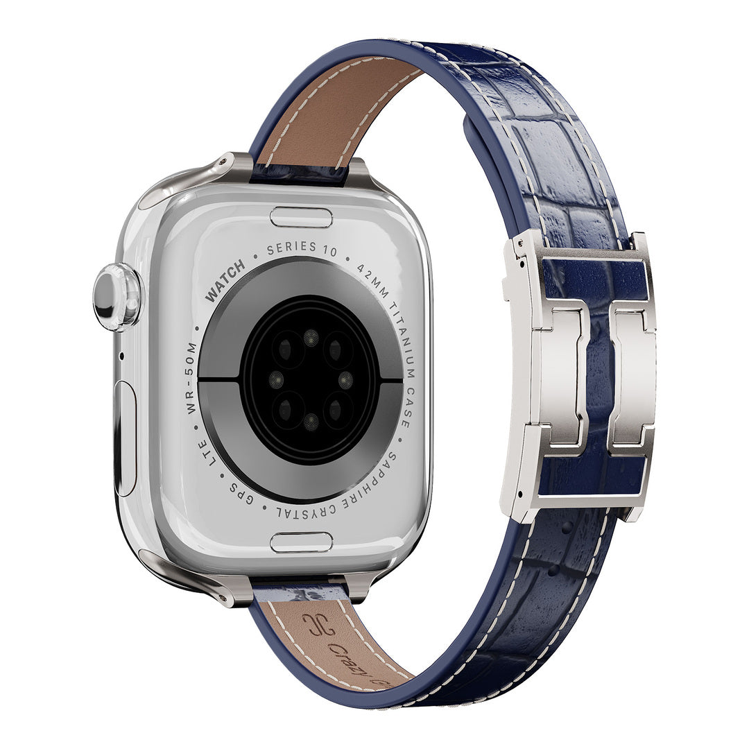 Mini Alligator Leather Strap For Apple Watch