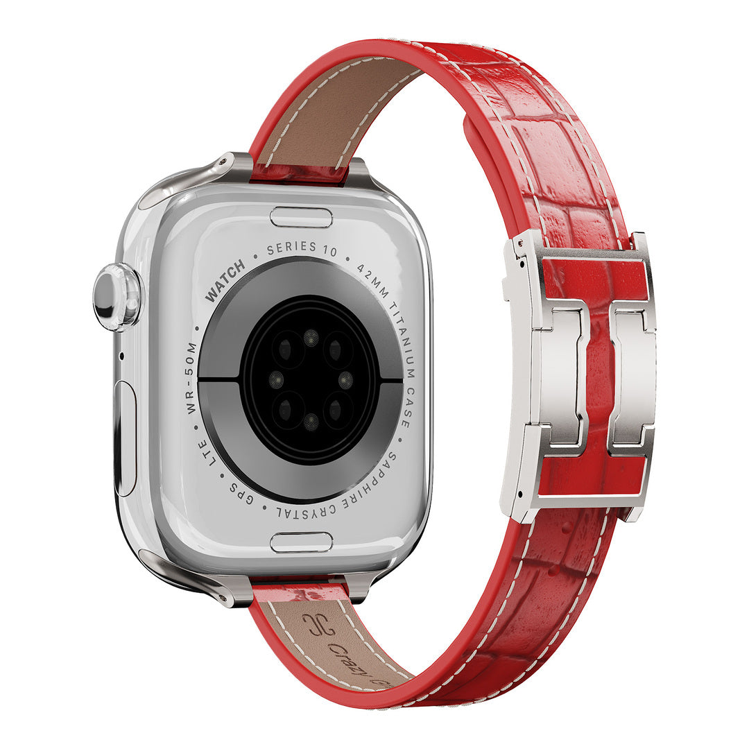 Mini Alligator Leather Strap For Apple Watch