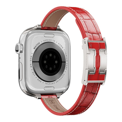 Mini Alligator Leather Strap For Apple Watch