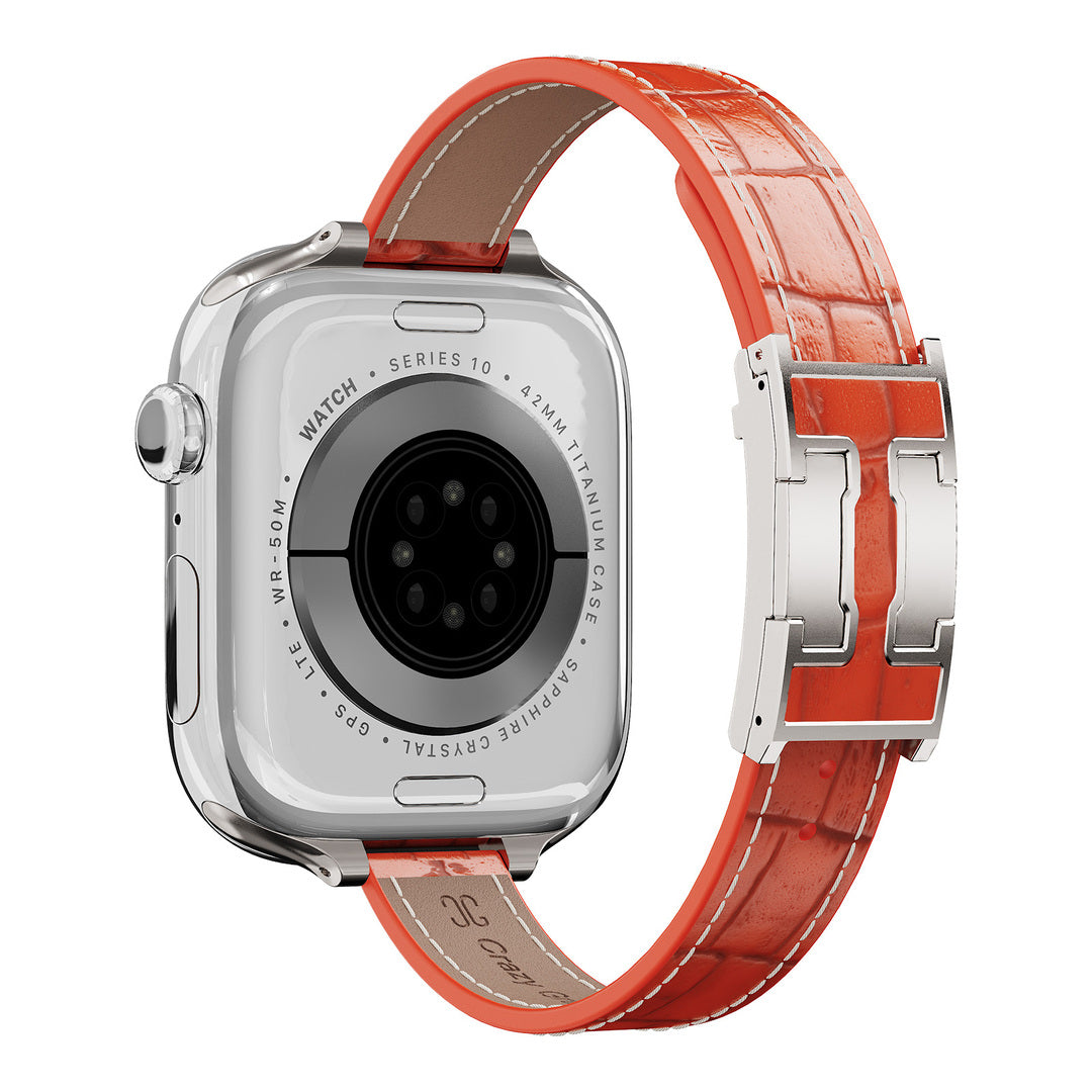 Mini Alligator Leather Strap For Apple Watch