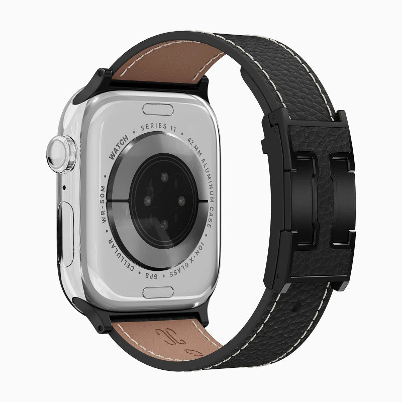 Lychee Leather Strap For Apple Watch