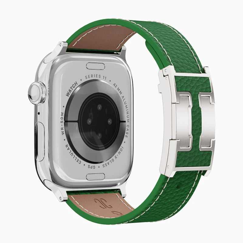Lychee Leather Strap For Apple Watch