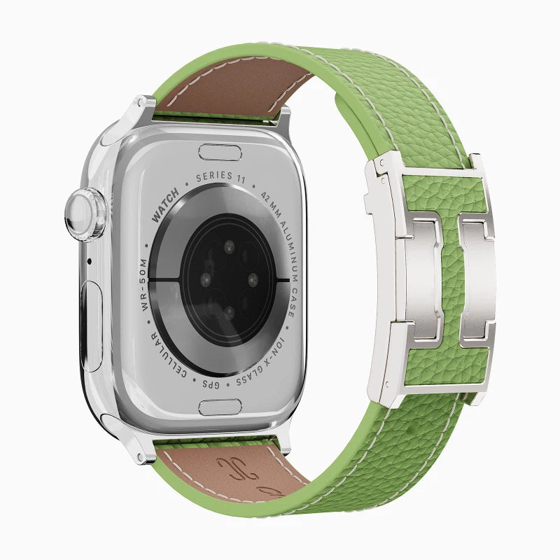 Lychee Leather Strap For Apple Watch