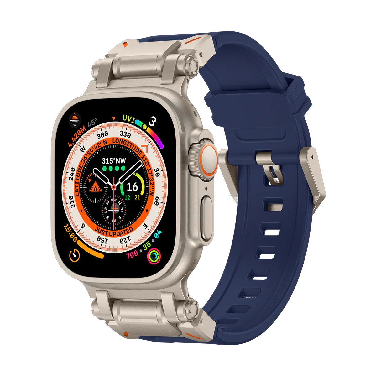 #Color_Titanium-Blue Band