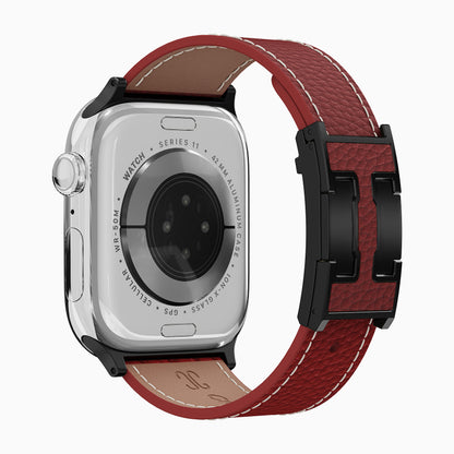 Lychee Leather Strap For Apple Watch