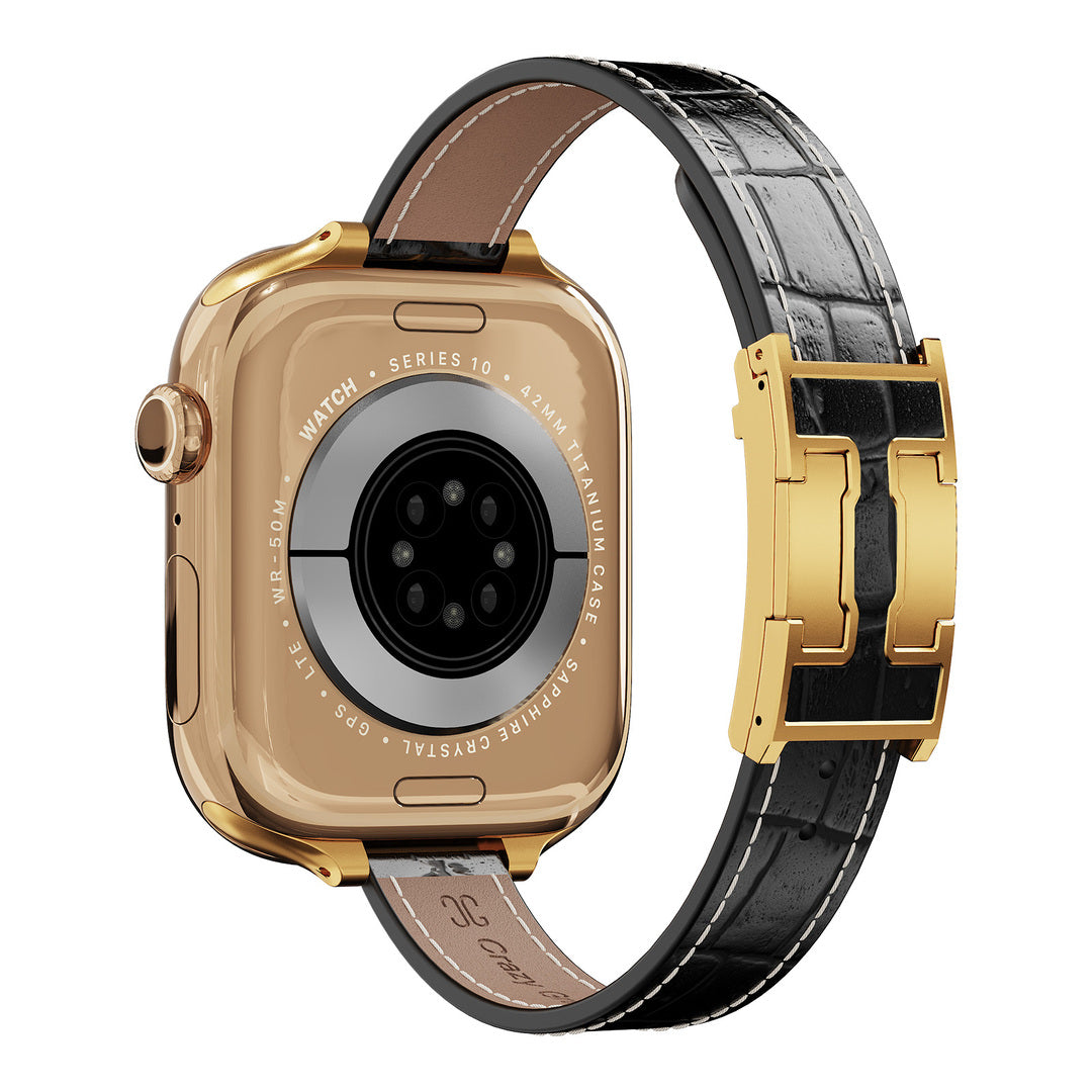 Mini Alligator Leather Strap For Apple Watch