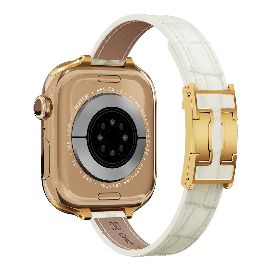Mini Alligator Leather Strap For Apple Watch