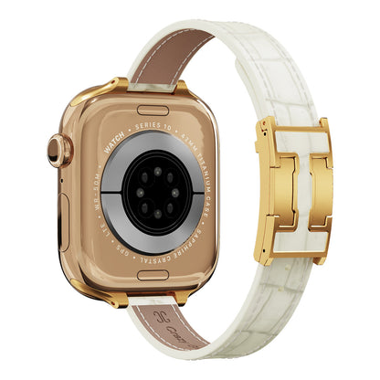Mini Alligator Leather Strap For Apple Watch