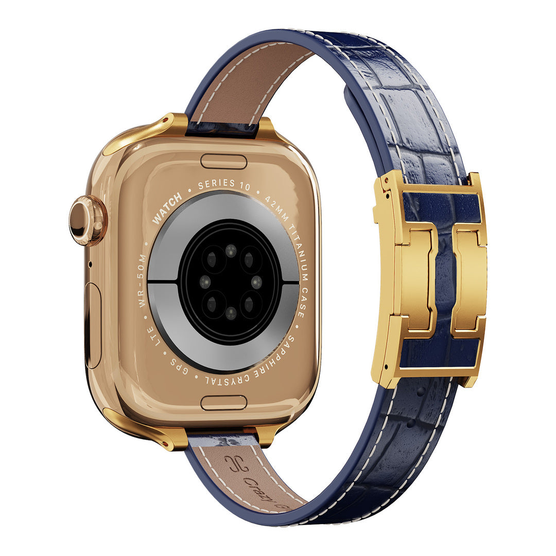 Mini Alligator Leather Strap For Apple Watch