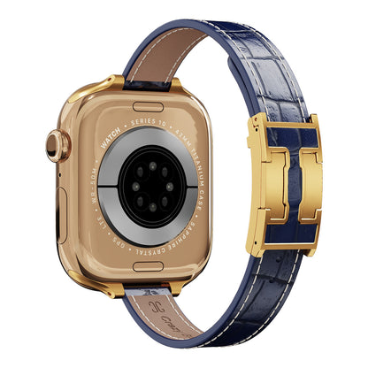 Mini Alligator Leather Strap For Apple Watch