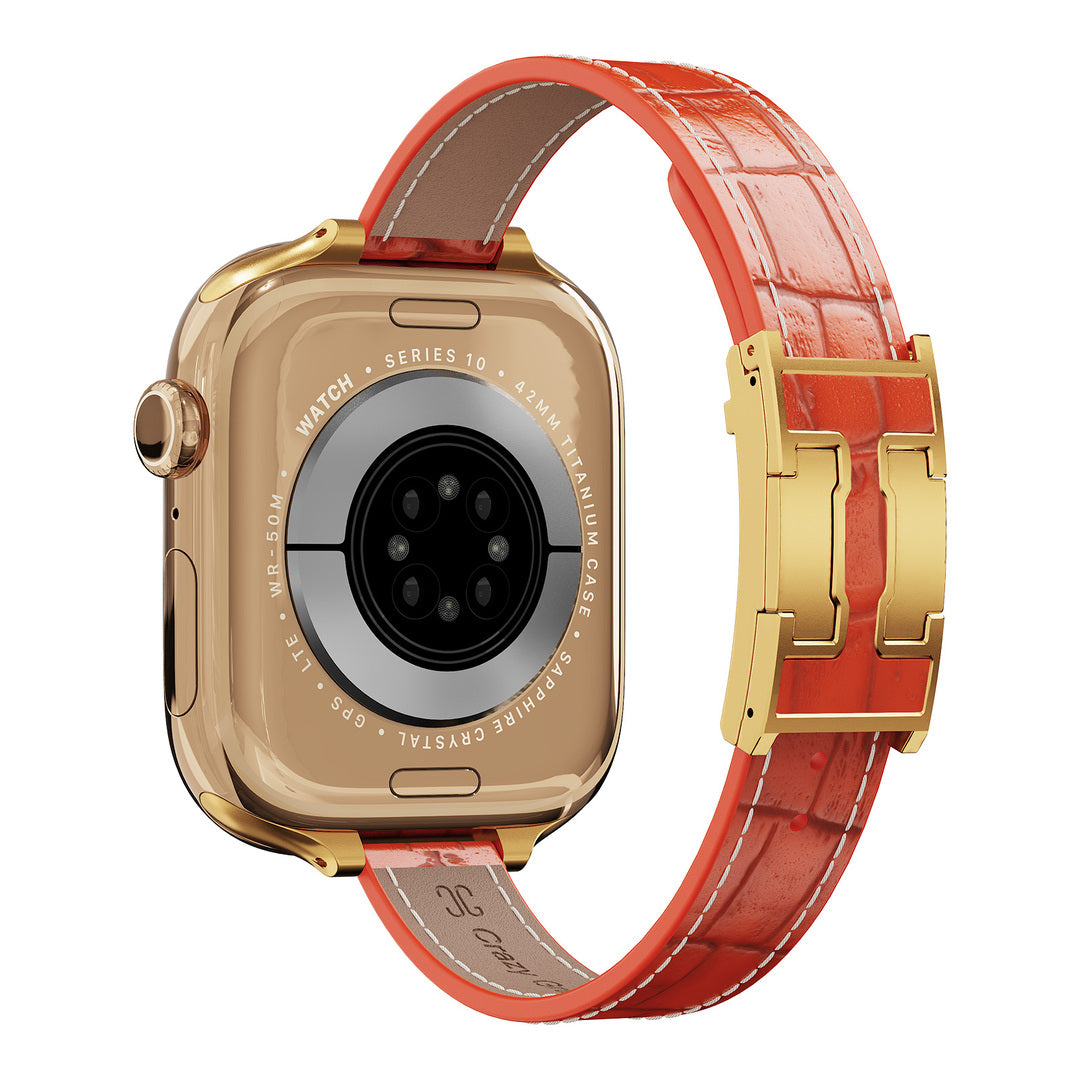 Mini Alligator Leather Strap For Apple Watch