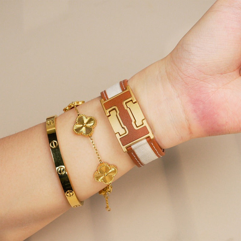 Lychee Leather Strap For Apple Watch